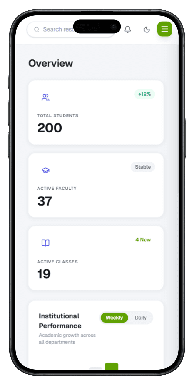 eSchool interface